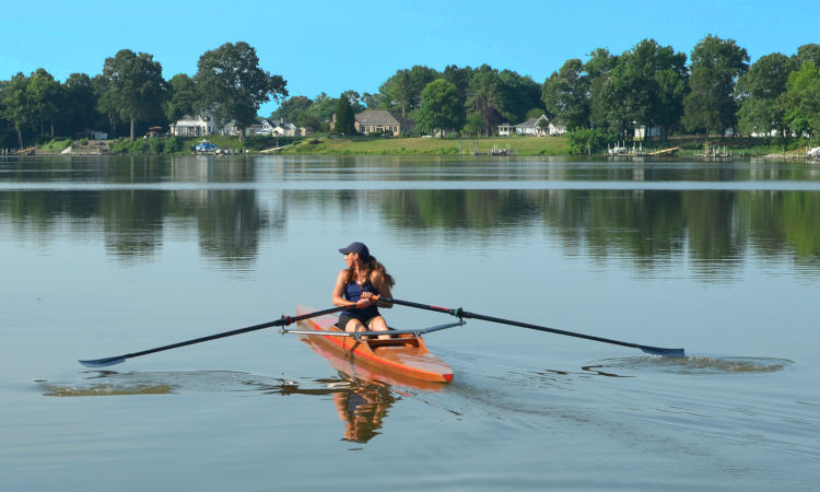 Oxford Shell - a lightweight wooden rowing shell for rec-racing, workouts or ocean rowing