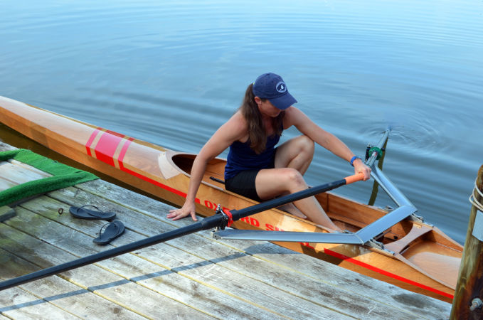 Oxford Shell - a lightweight wooden rowing shell for rec-racing, workouts or ocean rowing