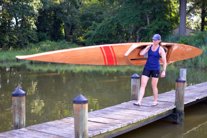 Oxford Shell - a lightweight wooden rowing shell for rec-racing, workouts or ocean rowing