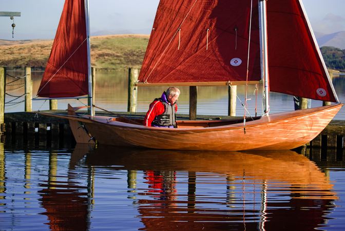 Launch of a home-built Pathfinder yawl