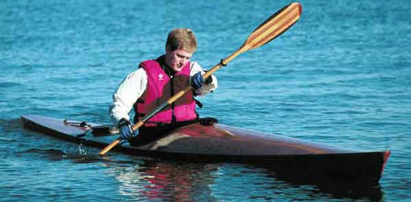 The Pax 18 is a fast wooden kayak for racing, exercise and fun