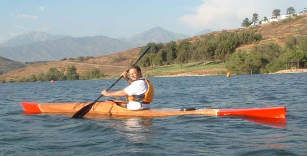 Touring the lakes in a Pax 18 wooden kayak