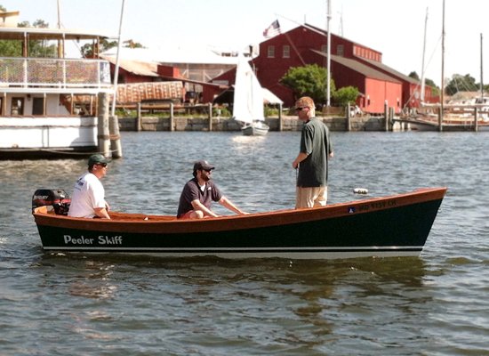 The light but sturdy Peeler motor skiff