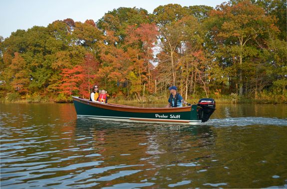 The light but sturdy Peeler motor skiff