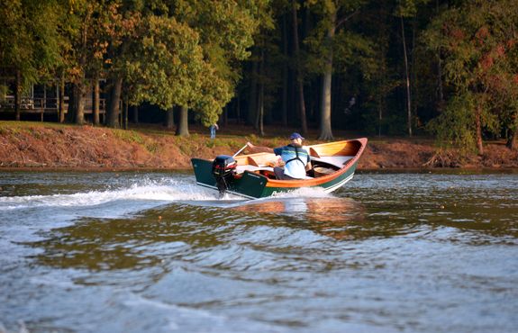 The light but sturdy Peeler motor skiff