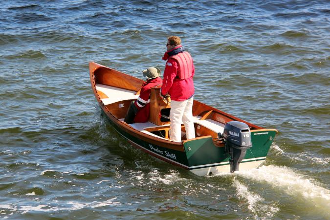 The light but sturdy Peeler motor skiff with the optional centre console