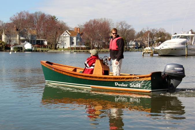 The light but sturdy Peeler motor skiff with the optional centre console