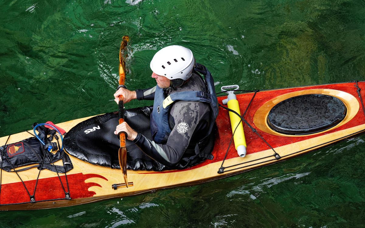 The Petrel Play SG is a shorter sea kayak for surfing big waves or exploring lakes