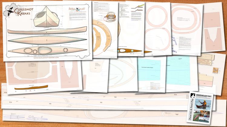 The plans for building the Petrel Sport SG wooden sea kayak