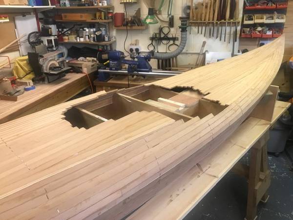 Building the Petrel Play cedar-strip wooden sea kayak