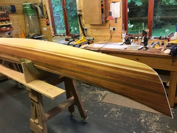 Building the Petrel Play cedar-strip wooden sea kayak