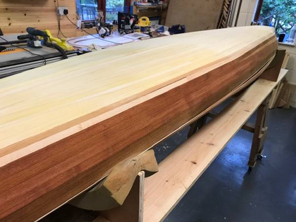 Building the Petrel Play cedar-strip wooden sea kayak