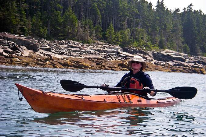 Petrel wooden stitch and glue sea kayak