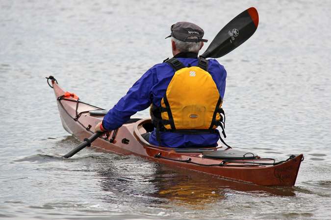 Petrel wooden stitch and glue sea kayak