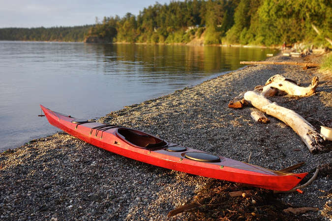 Petrel wooden stitch and glue sea kayak