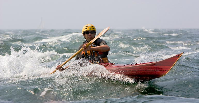 Rough water sea kayak - cedar strip Petrel