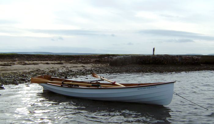 A sliding seat rowing unit in a Chester Yawl