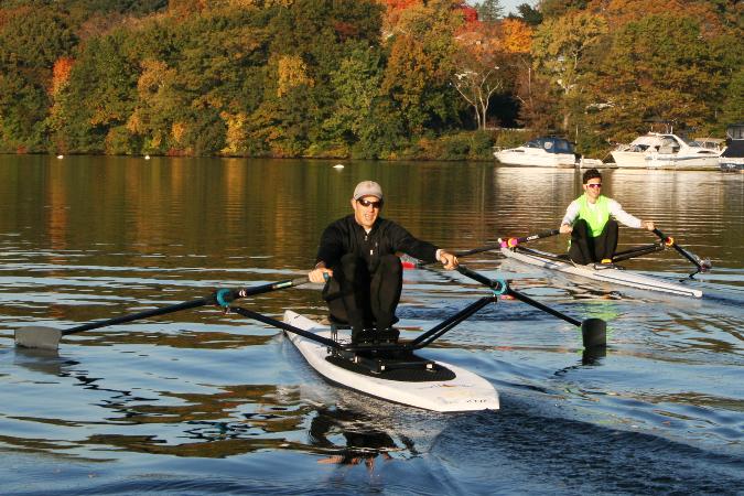 Piantedosi sliding-rigger SUP rowing unit for stand-up paddleboards