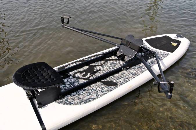 Piantedosi sliding-rigger SUP rowing unit for stand-up paddleboards