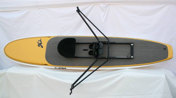 Piantedosi sliding-rigger SUP rowing unit for stand-up paddleboards