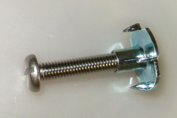 Pronged T-nut and bolt