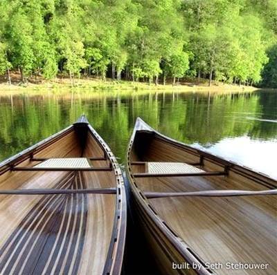 The Prospector 16 is a strip-planked wilderness canoe that can carry a large load