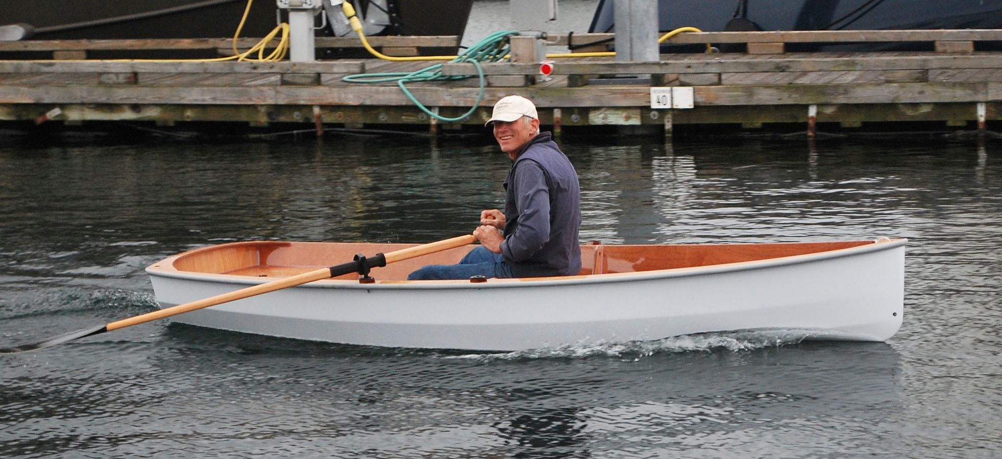 The PT Spear dinghy has excellent rowing performance