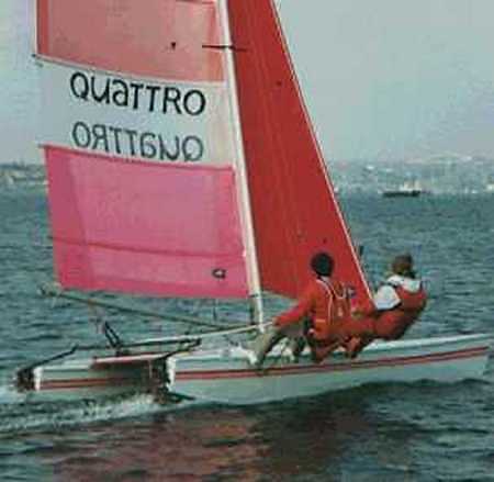 Quattro 16 racing beach catamaran by Richard Woods