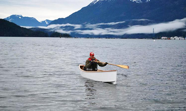 Simple home built Quick canoe from plans designed by Michael Storer