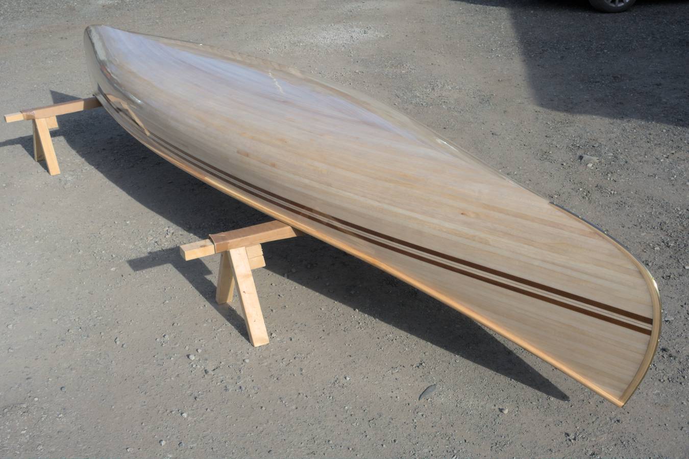 Ranger 15 canoe built using paulownia strips