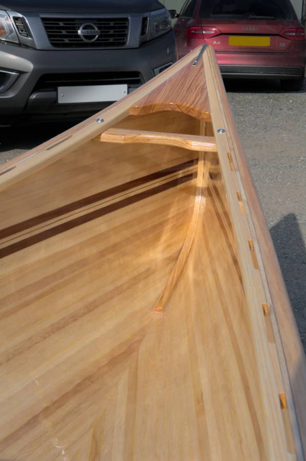 Ranger 15 wood-strip canoe - inner stem