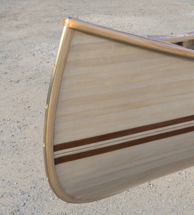 Ranger 15 wood-strip canoe - stem