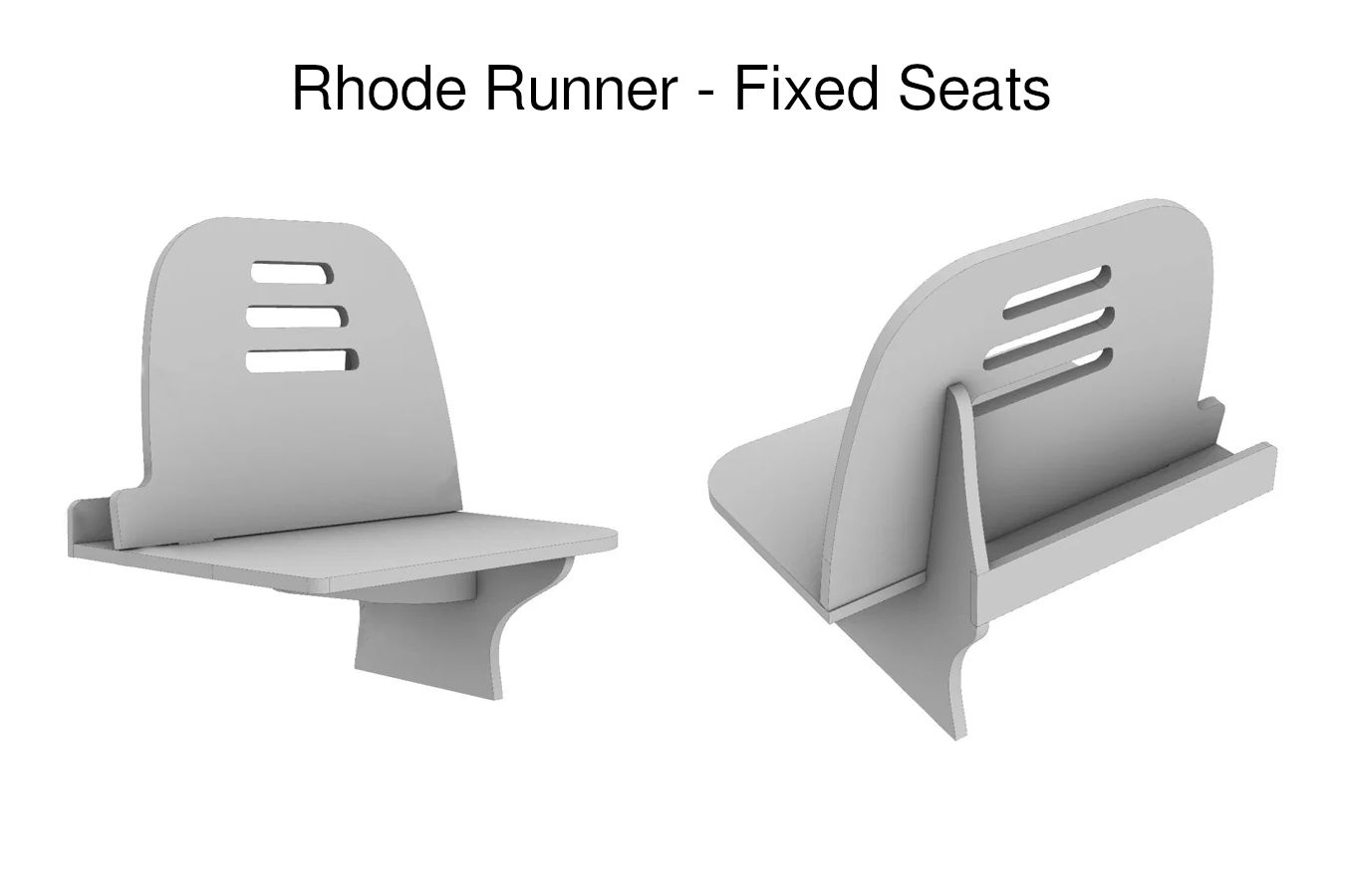 Rhode Runner - the fixed seats option incorporates a small shelf on the back