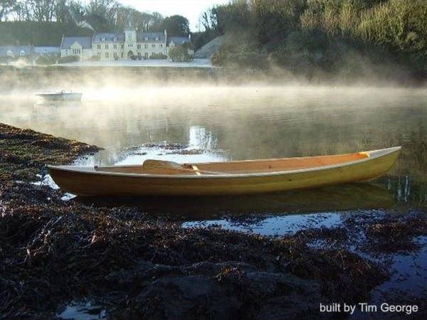 The Rob Roy solo canoe from Bear Mountain Boats is a classic solo canoe built using wood strip construction