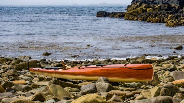 Runner expedition sea kayak built from cedar strips