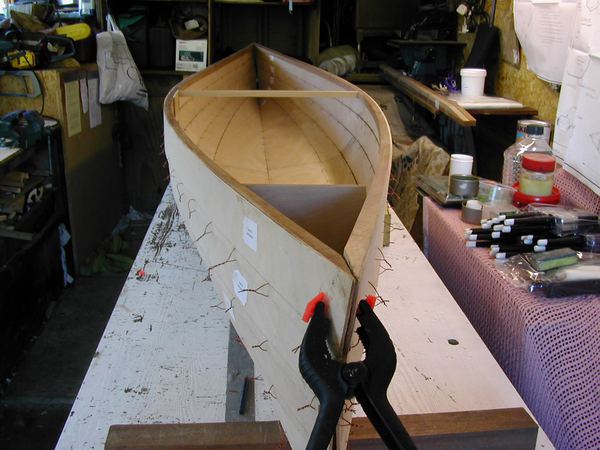 Building a canoe wiring up the panels