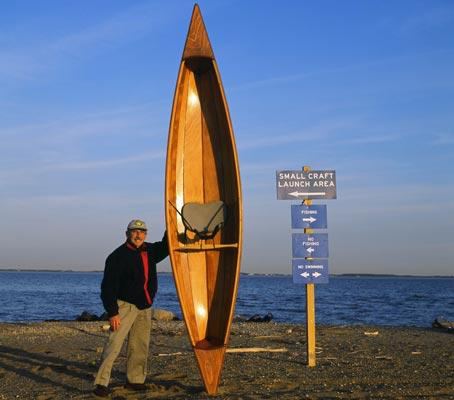 Pretty open canoe built at home