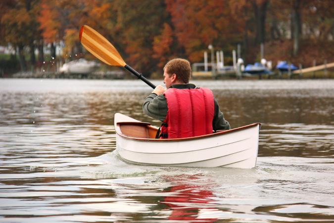 Sassafras 12 mkII ultralight clinker-style solo canoe