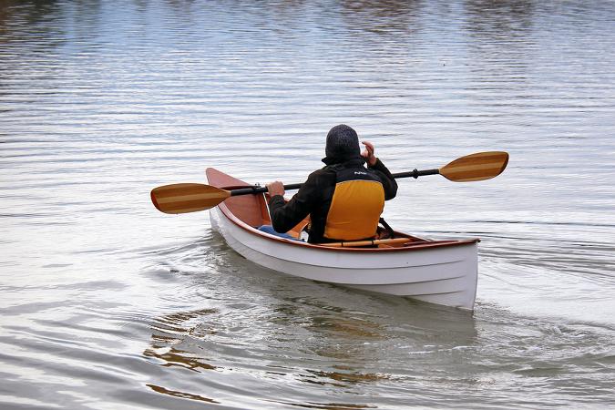 Sassafras 12 mkII ultralight clinker-style solo canoe