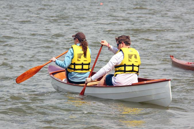 Sassafras 16 mkII modern lightweight clinker-style tandem canoe