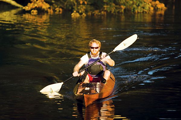 Sea Island Sport sit-on-top wooden kayak