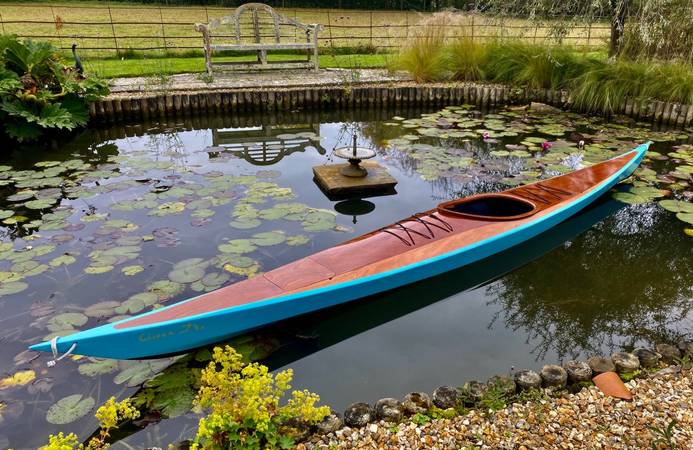 Home made Shearwater 17 wooden sea kayak