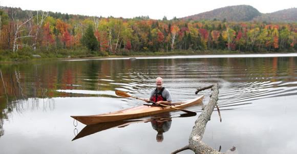 Exploring in a Shearwater kayak