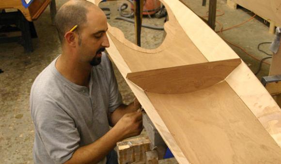 Wooden bulkheads on a stitch and glue kayak kit