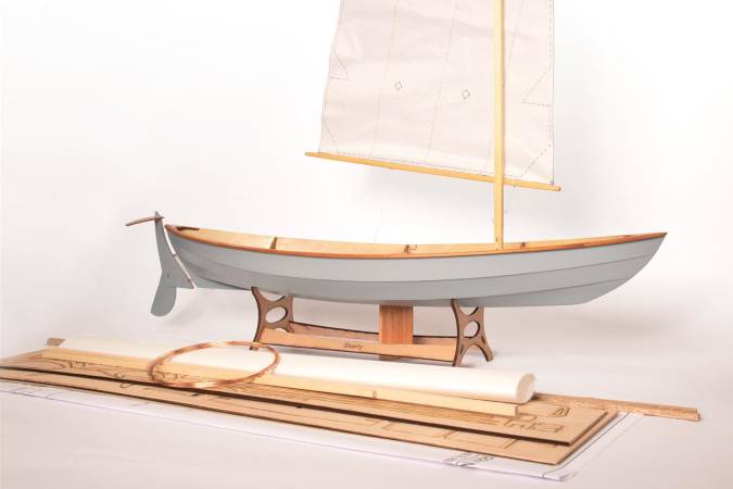 Kit contents for the scale model of the Skerry