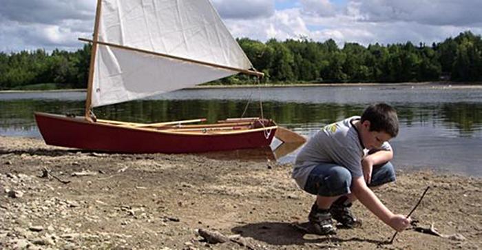 Boy's adventure in a kit built sailing skiff