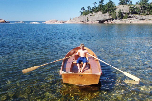 The Spindrift Dinghy is an efficient rowing boat as well as an excellent sailing dinghy