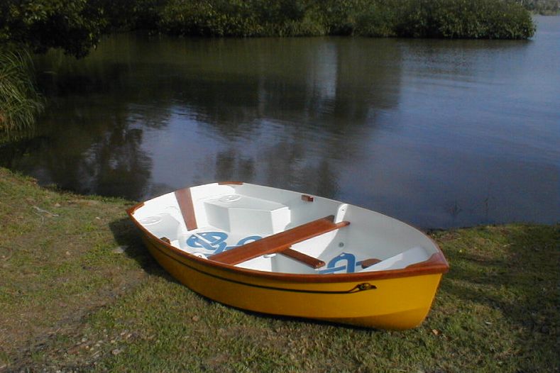 The Spindrift Nesting Dinghy comes apart for storage