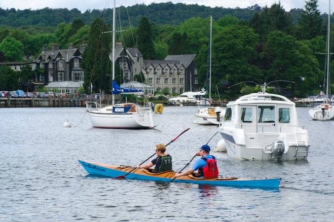 The Sport Tandem is a fast wooden kayak perfect for athletic couples