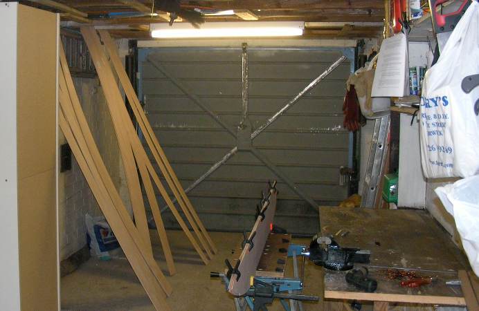 Wiring up the keel panels of a fyne stem dinghy